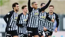  ??  ?? Abdelhamid Sabiri, 24 anni, esulta dopo il primo dei suoi due gol