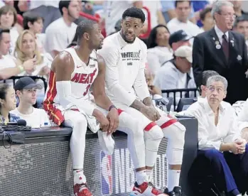  ?? LYNNE SLADKY/AP ?? Dwyane Wade, left, and Udonis Haslem both came to the Heat in 2003 as rookies.