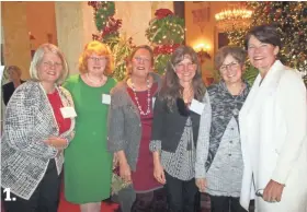  ?? HELEN PAULY ?? 1. Kathy Myers (left), Lynne Miller, Mary Jo McCormick, September Schubilske, Laurie Brahm and Liz Pesci.
2. Jean Kelly and Marge Porubcan.
3. Joan Schmank (left), Anne Miller, Michelle Law and Betty Jean Waldron.
4. Lydia LoCoco (left), Julie...