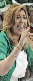  ??  ?? In ascesa Susana Díaz, 41 anni, capo della federazion­e andalusa del Partito socialista spagnolo e dal 2013 presidente della Giunta dell’Andalusia