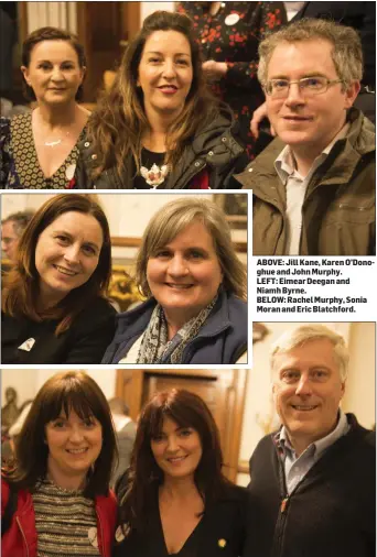  ??  ?? ABOVE: Jill Kane, Karen O’Donoghue and John Murphy. LEFT: Eimear Deegan and Niamh Byrne.
BELOW: Rachel Murphy, Sonia Moran and Eric Blatchford.