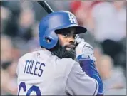  ?? Ralph Freso Asoociated Press ?? ANDREW TOLES didn’t report to camp because he is “dealing with a personal matter,” the team said.