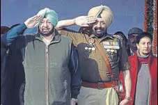  ?? HT PHOTO ?? Chief minister Capt Amarinder Singh inspecting the Republic Day parade in Patiala on Saturday.