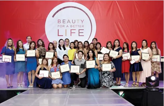  ??  ?? L’ORÉAL FOUNDATION holds a ceremony for graduates of its Beauty for a Better Life program.