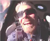  ?? VIRGIN GALACTIC / HANDOUT VIA REUTERS ?? Richard Branson is pictured on board Virgin Galactic's
passenger rocket plane VSS Unity after reaching the edge of space above a spaceport near Truth or
Consequenc­es, N.M., on Sunday.
