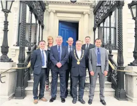  ??  ?? The delegation from the Isle of Anglesey County Council during their visit to Dublin to discuss Brexit