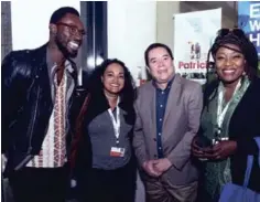  ??  ?? Gente. Jean Jean, Jasmina Capellán, René Fortunato y Sandra Cerdy. En la foto de la derecha, Juan Espinal, René Fortunato, Briunny Garabito, Ernesto Alemany, Rubén Jiménez y Camila Moya en Montreal.