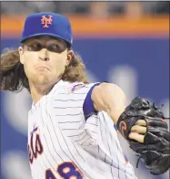  ?? Bill Kostroun / Associated Press ?? With a 15-10 record and 239 strikeouts, Jacob deGrom was about the only bright spot this season for the injury-riddled Mets.