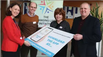  ??  ?? At the App launch were Dr. Edel Healy, Dr. Jamie Houstan, Christina Ryan and David Simpson.