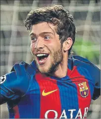  ?? FOTO: PEP MORATA ?? Sergi Roberto, celebrando su decisivo gol al PSG