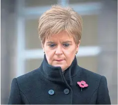  ??  ?? REFLECTIVE MOOD: First Minister Nicola Sturgeon said that despite the pandemic, people across Scotland would “still be taking the time to mark this Remembranc­e Day”.