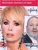  ??  ?? Lysette Anthony has accused Weinstein (below) of rape