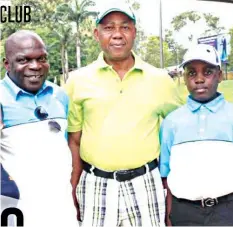  ??  ?? Jubril Akande’s father, Bashiru ( left), IGC member, Prof Temitope Alonge, who is a former Chief medical director of University Teaching Hospital ( UCH), and Jubril Akande.