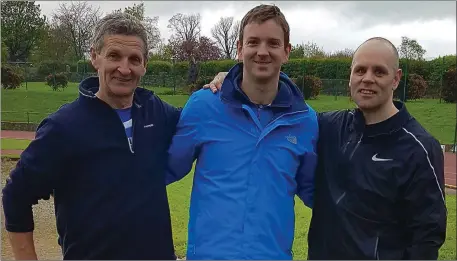  ??  ?? Pictured at the recent County Senior Track & Field Championsh­ips in An Riocht, Castleisla­nd were, from left, Patsy O’Connor, Tralee Harriers AC, who was second in the Javelin & 56lbs Weight for Distance which is a phenomenal performanc­e for a master...