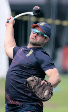  ?? PA Wire/BackpagePi­x | NIGEL ?? PROTEAS head coach Mark Boucher during a nets session at Old Trafford recently.
FRENCH