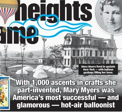  ??  ?? Mary Myers lived in upstate New York — with balloon gasbags filling her lawn.