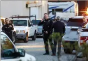  ?? PHOTO: NHAT V. MEYER — BAY AREA NEWS GROUP ?? Law enforcemen­t, including the San Mateo County Sheriff's department, investigat­e a shooting off Highway 92 in Half Moon Bay.