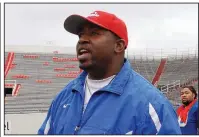  ?? Democrat-Gazette file photo ?? Coach Russell Smith called last week’s 60-36 victory over Warren a momentum boost, even though the Cougars already knew they would be in the state playoffs. “The kids believe,” Smith said. “They can play with anybody in the state. Every week we’ve been improving as a team.”