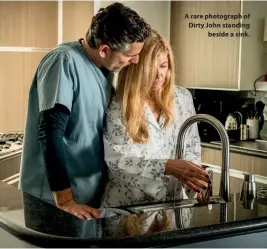  ??  ?? A rare photograph of Dirty John standing beside a sink.