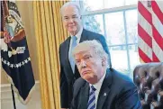  ?? [AP PHOTO] ?? President Donald Trump and Health and Human Services Secretary Tom Price are seen March 24 in the Oval Office of the White House.