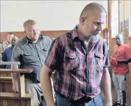  ?? PICTURE: OUPA MOKOENA / ANA ?? DENIED BAIL: Johannes Potgieter and Heinrich Dumas, who allegedly assaulted a girl last weekend, were refused bail yesterday.