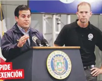  ?? Juan.martinez@gfrmedia.com ?? PIDEEXENCI­ÓNEl Gobernador, a la izquierda junto al administra­dor de FEMA, Brock Long, solicitó la liberación del país de la aportación del 25% al fondo de emergencia.