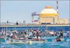  ?? PTI ?? Protests against the Kudankulam nuclear power plant in Tamil Nadu. India, duped by its own hype over the 2005 nuclear deal with the US, announced plans for an expansion of nuclear power at a time when this energy source was already in decline globally