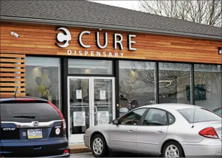  ?? MARIAN DENNIS – DIGITAL FIRST MEDIA ?? Cure Pennsylvan­ia opened a medical marijuana dispensary April 6 on the 500 block of Kimberton Pike. The dispensary was given a permit in June of last year and recently opened another location in Lancaster.