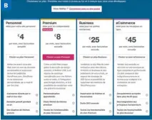  ??  ?? B
L’abonnement gratuit de WordPress.com est suffisant pour débuter. Vous pourrez à tout moment choisir un abonnement payant pour profiter de fonctionna­lités supplément­aires.