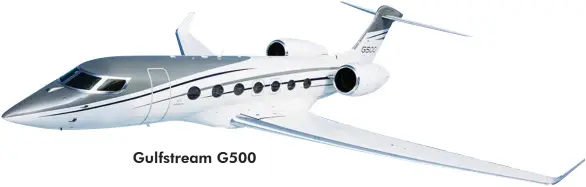 ??  ?? Gulfstream G500