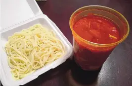  ??  ?? Soybean paste noodles, left, the basis for one of Hanmi’s classic Korean-Chinese dishes, and sundubu-jjigae, a tofu stew.