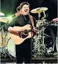  ??  ?? Homespun?: Marcus Mumford’s four-piece have just embarked on a stadium tour