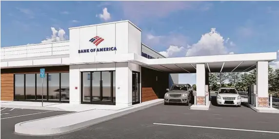  ?? NewQuest Properties ?? Bank of America plans to open a 4,160-square-foot banking center in Grand Morton Town Center, a project of NewQuest Properties at the the Grand Parkway and Morton Ranch Road in Katy.