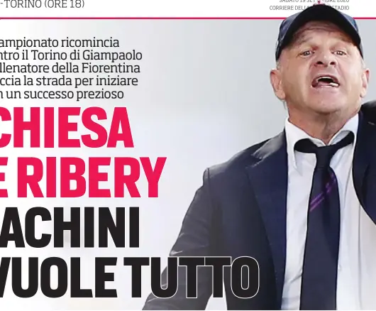  ??  ?? Il tecnico della Fiorentina Beppe Iachini 56 anni 2ª stagione alla guida della Viola, la 1ª dall’inizio della stagione Sotto Federico Chiesa 22 anni