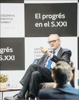  ?? . ?? Antón Costas en el debate de ayer en Barcelona