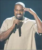  ?? Michael Tran
FilmMagic ?? KANYE WEST makes a memorable appearance at MTV’s Video Music Awards on Sunday evening.