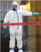  ??  ?? Ebola hazmat costume? Now that’s scary.