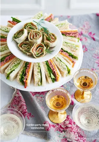  ??  ?? Garden party ribbon sandwiches