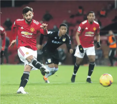  ?? Getty ?? Bruno Fernandes has scored 14 penalties since joining Manchester United, who face Liverpool in a top-of-the-table clash today