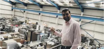  ??  ?? Ajaz Akhtar in the warehouse at Caterfix.