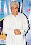  ??  ?? Javed Akhtar was clearly displeased with the communal rant on Twitter