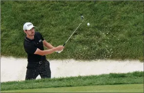  ?? The Associated Press ?? Patrick Cantlay hits out of a bunker on the 12th hole during the second round of the Memorial golf tournament, June 4, in Dublin, Ohio.