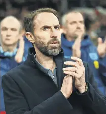  ?? MICHAEL REGAN/ THE FA/GETTY IMAGES ?? ▲ Gareth Southgate has admirers in Sir Dave Brailsford and Sir Jim Ratcliffe at United but would not be available until after Euro 2024 nd