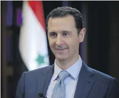  ?? AFP / SANA ?? A durable ceasefire will be required if negotiatio­ns between the government of Syrian President Bashar Assad, pictured, and the opposition are to resume.