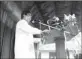  ??  ?? Minister of Education Bandula Gunawarden­e addresses the gathering