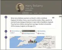  ??  ?? The website generates a ‘LifeStory’ for each ancestor