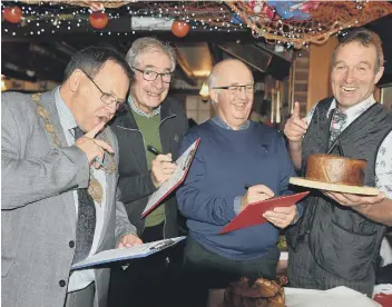  ??  ?? Judges Mayor Joe Plant, David Horsley, Ken Jennings and Mark Nockels.