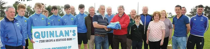  ??  ?? Quinlan’s Fish Shops and Seafood Bars, proud sponsors of South Kerry GAA Youth Coaching Academy.