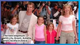  ??  ?? The new stepmum with Lily, Grant, Amelia and Claudia in 2003