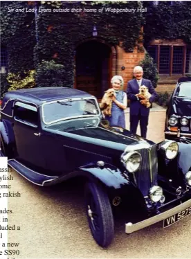  ??  ?? Sir and Lady Lyons outside their home of Wappenbury Hall